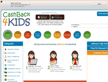 Tablet Screenshot of cashback4kids.com
